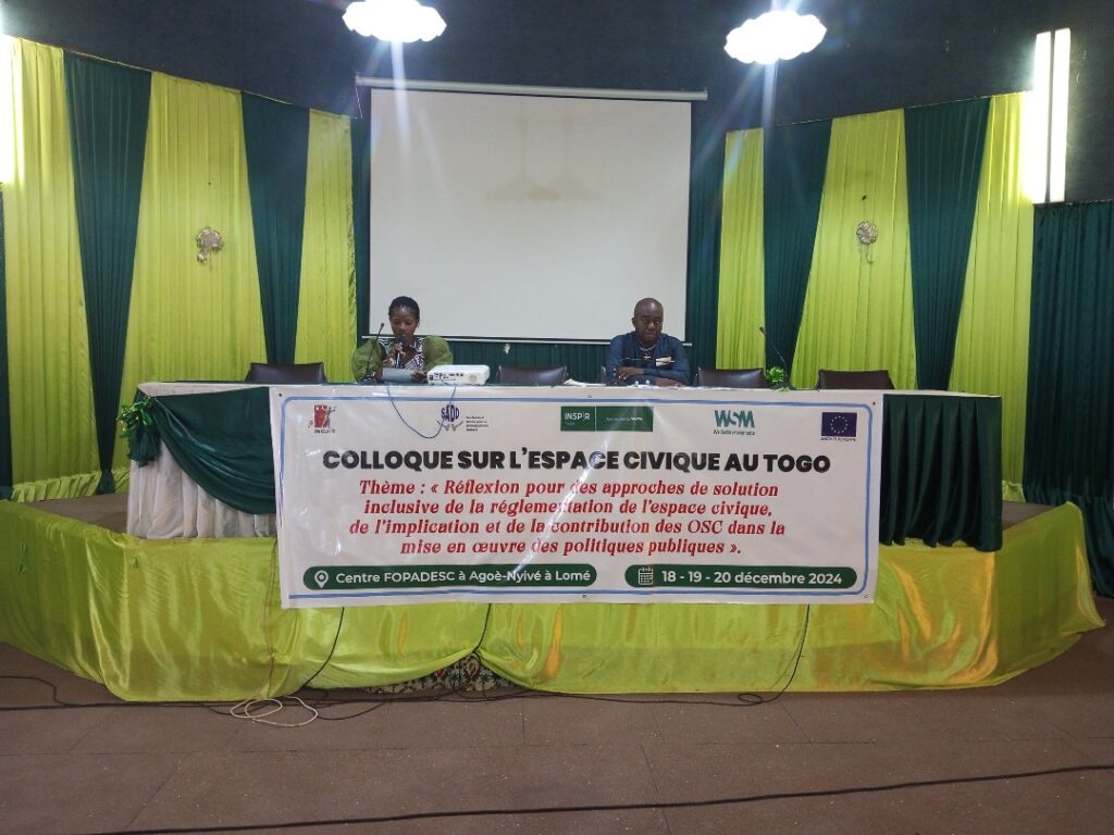 acteurs de l'espace civique au Togo